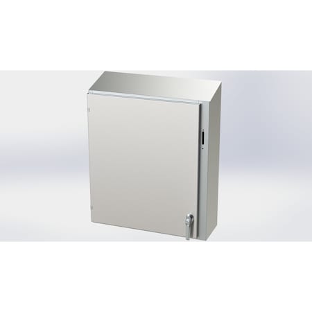 Saginaw Control & Engineering 2 Point Latch with Padlock Handle Electrical Enclosures, 36 in H, 10 in D, 31.38 in W SCE-36XEL3110SSST